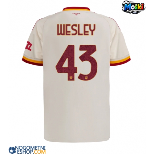 Moški Nogometni dresi AS Roma Wesley Franca #43 Gostujoči 2026-27 Kratek Rokav